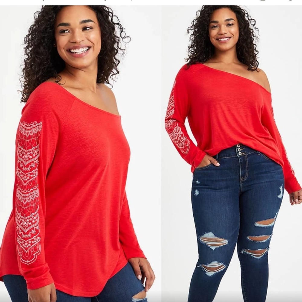 NWT Torrid Henna Off the Shoulder Top